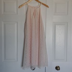 Candies White & Pink Lace Boho Dress 1X